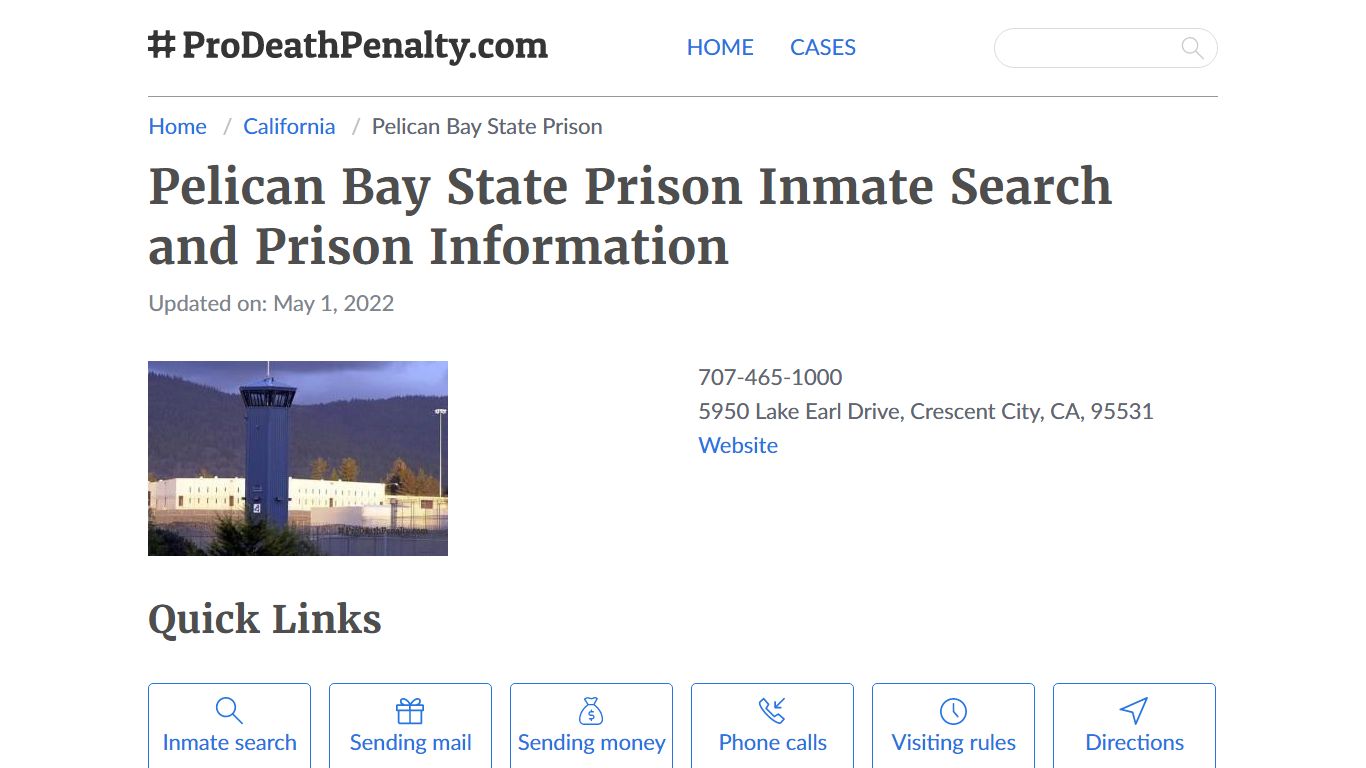 Pelican Bay State Prison Inmate Search, Visitation, Phone ...
