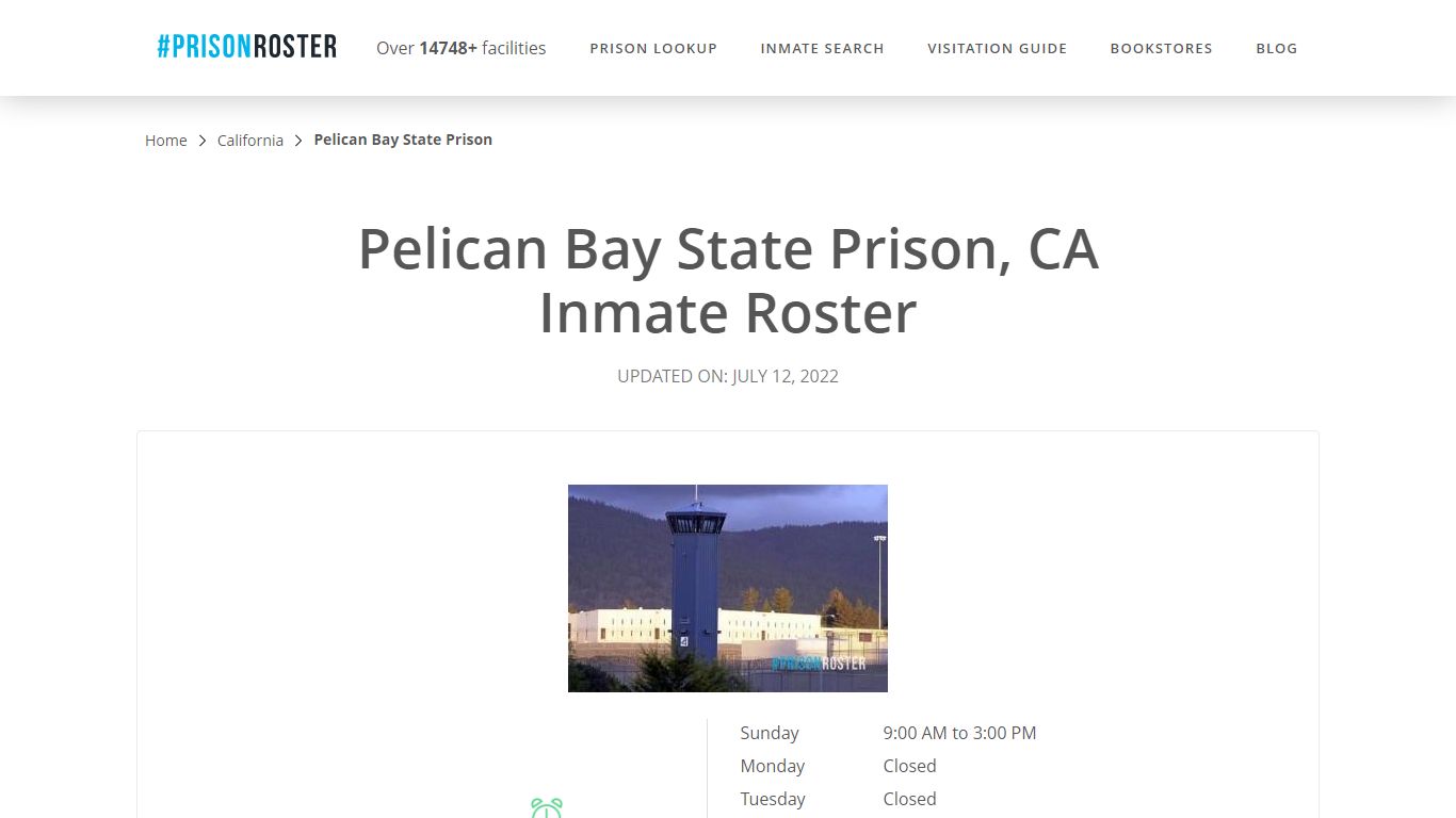 Pelican Bay State Prison, CA Inmate Roster